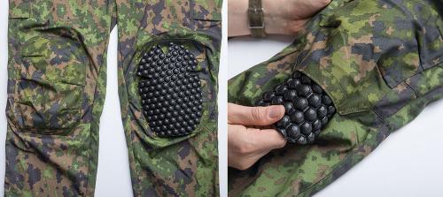 Särmä TST L4 Kenttähousut. Foxdura-polvivahvikkeet toimivat myös taskuina polvisuojainserteille. Polvisuojainsertit myydään erikseen.