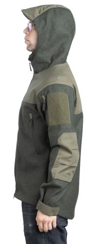 Särmä TST Woolshell-takki. Mallin pituus 181 cm, rinnanympärys 96 cm ja vyötärö 88 cm. Päällä koko Medium Regular.
