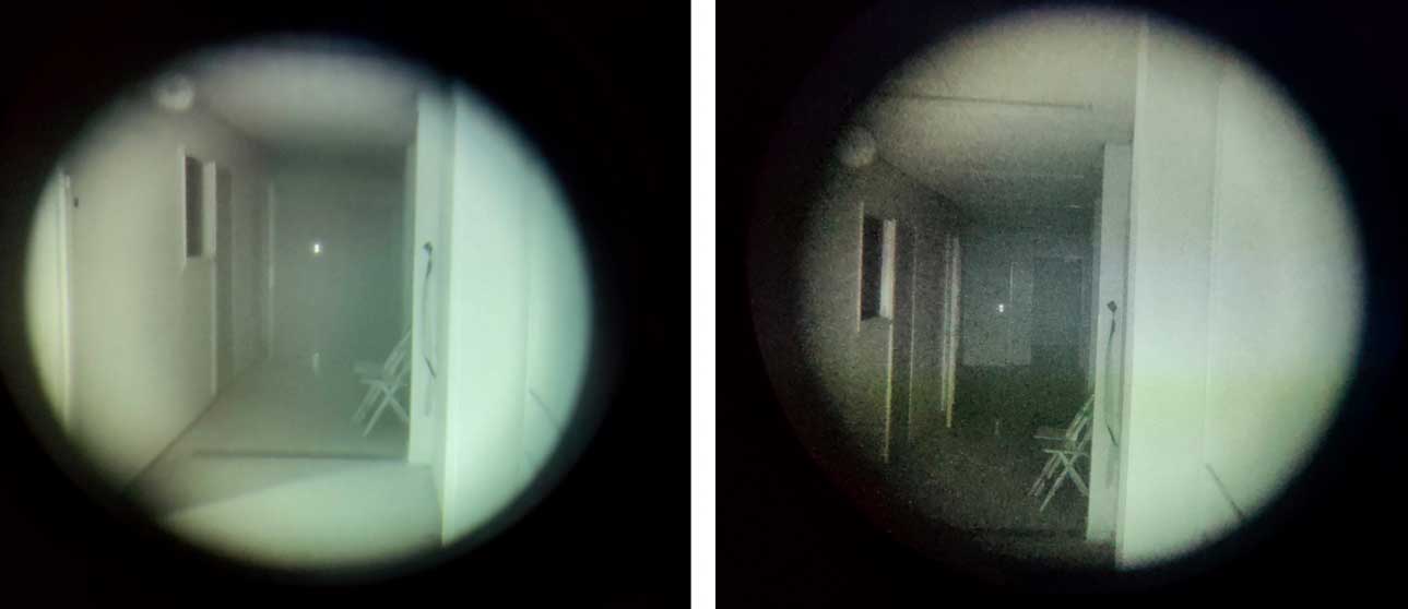 An example of a photonic barrier when using night vision goggles.
