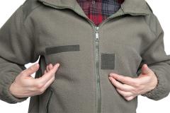 Ranskalainen fleece-takki, vihreä, ylijäämä. Voit myös lätkiä merkkejä rintoihisi!