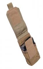 Eagle Industries M4/2 (MP1) lipastasku kahdelle lippaalle, kojootinruskea, ylijäämä. Myös yksittäisen .308 lippaan saa sullottua taskuun.