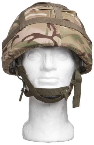 Brittiläinen Mk6/Mk7 kypärän naamiosuoja, MTP, ylijäämä. 