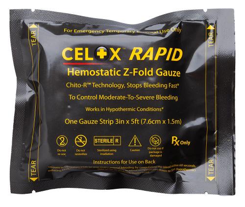 Celox Rapid 5ft Z-Fold hemostaattiside