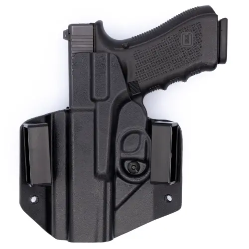 C&G Holsters Glock 17/22/47 OWB Covert Kydex pistoolikotelo. Liikuteltavat vyölenkit.