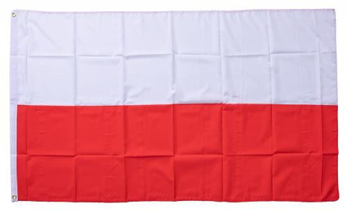 Puolan lippu, 150 x 90 cm. 