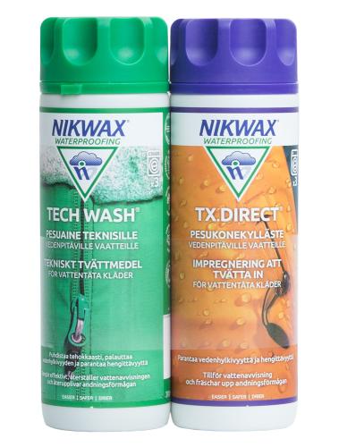 Nikwax Tech Wash / TX.Direct pesu- ja kyllästeainesetti